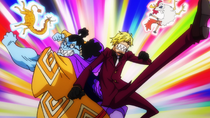 Sanji and Jinbe Fight Together