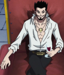 Mihawk's Attire at Home in the Post-War