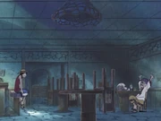 Luffy Talking to Raoul Inside Gold Roger Bar