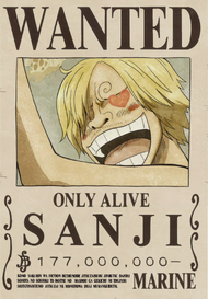 Cartel de Sanji con Only Alive