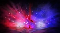 A explosão de Haki do Rei Supremo de Katakuri colide com a de Luffy.