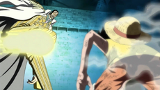 Borsalino intercepta a Luffy