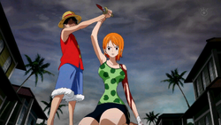 Luffy detiene a Nami