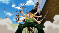 Zoro Defeating Kaku with Asura