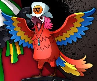 Happy cartoon parrot pet decals - TenStickers