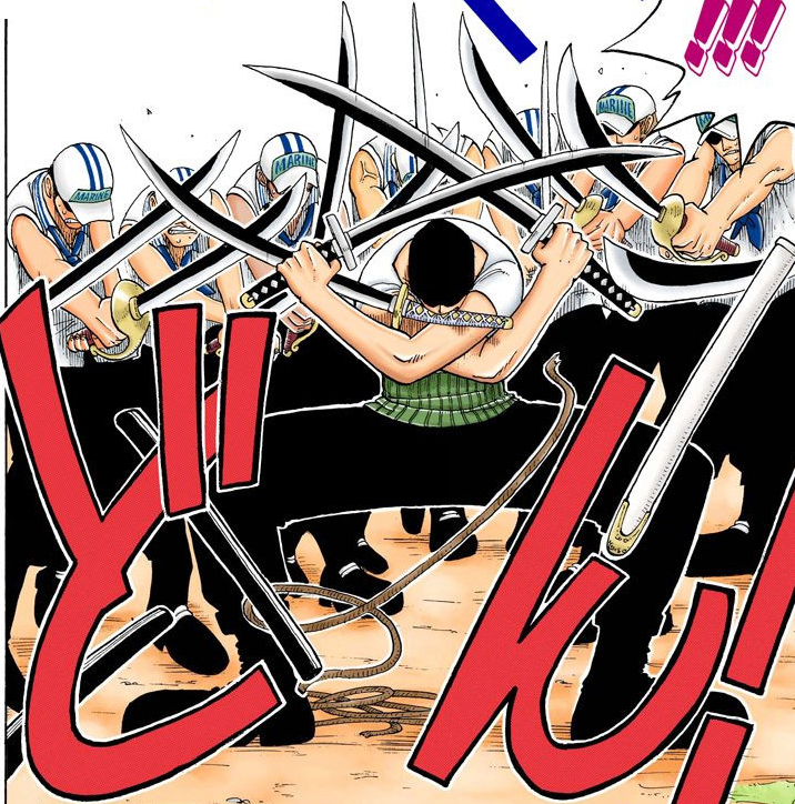 Zoro usa o Purgatório de Santoryu (Rengoku) e derrota Kamazou