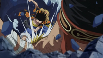 Luffy defeats Bellamy 2