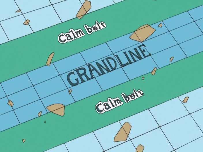 ONE PIECE MAP: RED LINE, GRAND LINE, EAST BLUE by Mugiwara