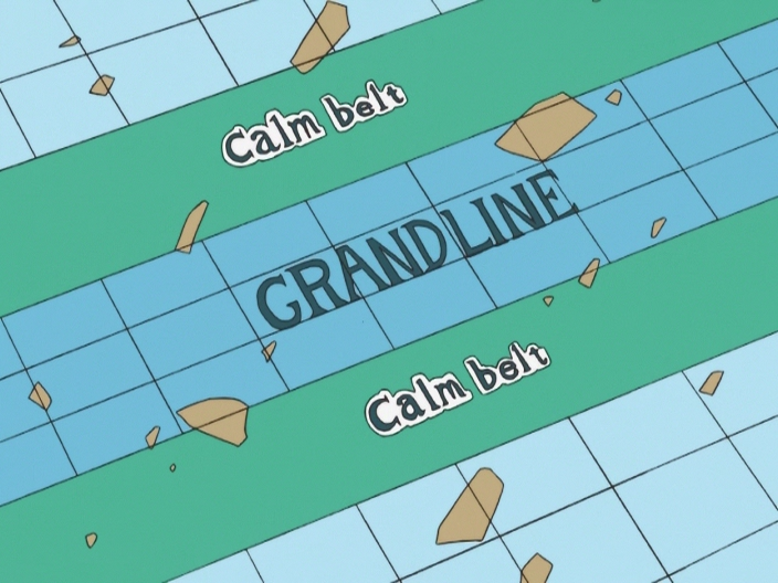 The Grand Line and The Red Line The Grand Line is the ocean current that is  surrounded by the Calm Belts and follows an imaginary line that runs from  no…