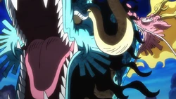 Momonosuke morde Kaido.