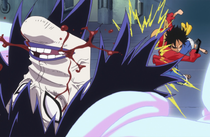 Luffy Breaks Caesar's Face in the Anime