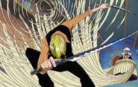 Sanji Fights Wanze