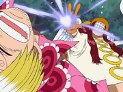 Sanji Struggles Against Satori's Impact Dial