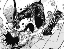 Luffy y Katakuri combaten mano a mano