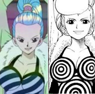 Vivi's Top, Anime and Manga Difference