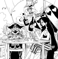 Buggy and Alvida Toast for Their Alliance