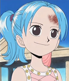 Vivi evitando una guerra, tras haber sido golpeada por Wapol.