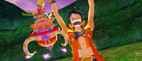 Gaburi And Luffy Cheering