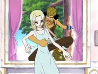 Usopp intenta salvar a Kaya contra su voluntad.