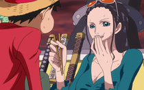 Robin Feeding Luffy