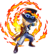 Sabo w pirackim płaszczu w One Piece Thousand Storm.