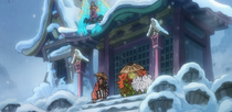 Marco and Samurai Paying Respects to the Fallen