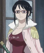 Tashigi w ubraniu Criminal po przeskoku.