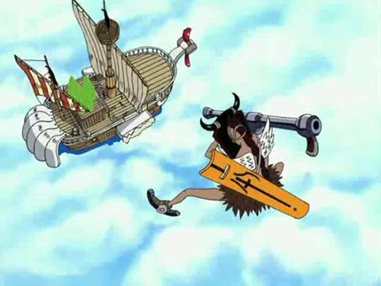 One Piece  Going Merry e Red Force aparecem finalizados no set da série