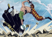 Bartolomeo derrotando a Gladius