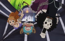 Sanji Frees Crewmates from Bege's Body