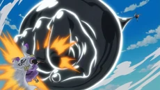 Issho y Luffy enfrentándose.