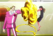 Film Gold Luffy attacks Tesoro