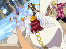 Luffy, Usopp, and Sanji vs. Satori