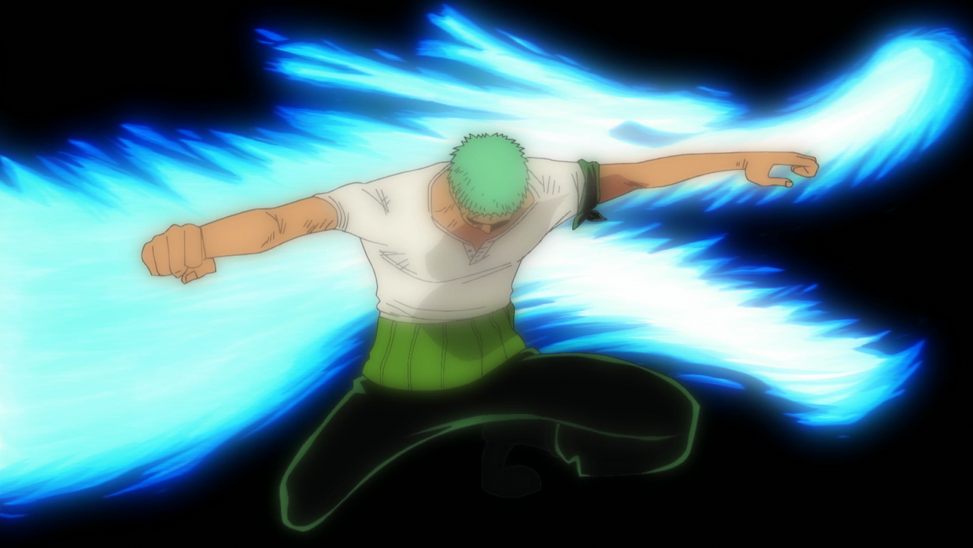 Instances of zoro using advanced armament haki thx to wielding