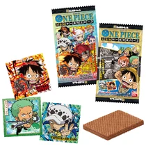 Niformation One Piece packages, collectable seals and a wafer.