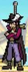 Mihawk w One Piece na Game Boy Advance.