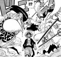 Zoro and Sanji Block Dosun and Ikaros Much