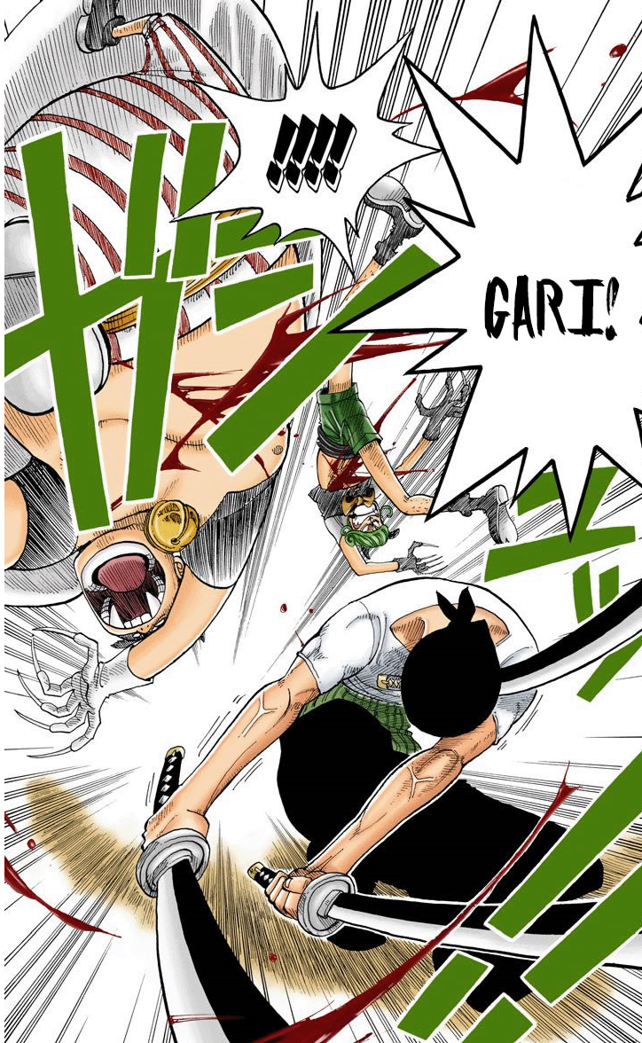 Zoro usa o Purgatório de Santoryu (Rengoku) e derrota Kamazou