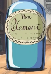 Une bouteille de Rhum