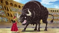 Haki de Luffy contra el Toro Bravo
