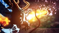 Kaidou destruye el Castillo de Oden