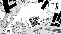 Jinbe Attacks Lucci