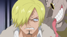 Vito le susurra algo al oído a Sanji