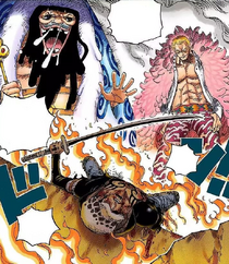 Doflamingo and Trebol vs Law1