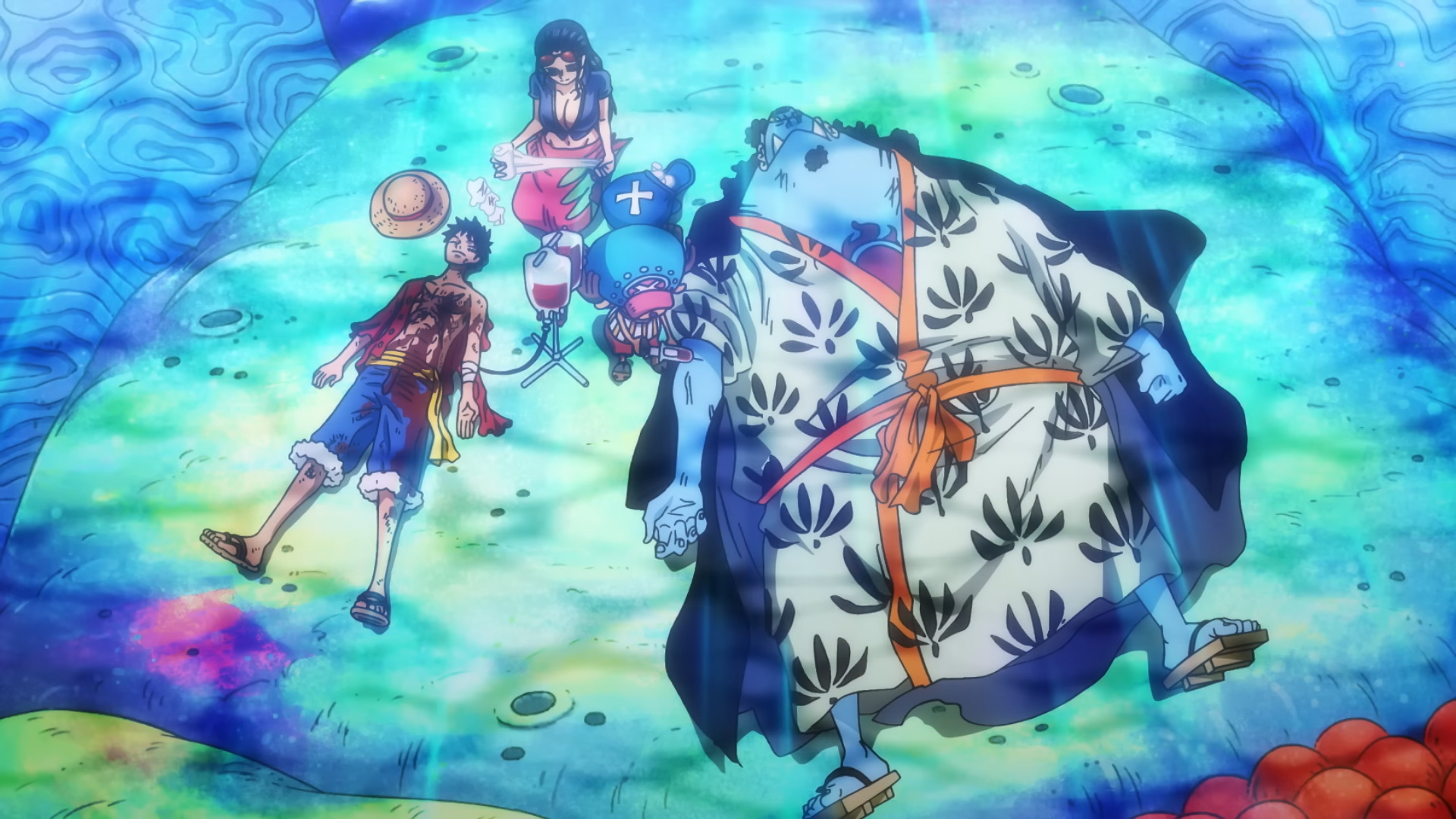 one piece episode 1000 first son of the sea jimbei/jinbei spread