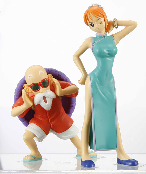 Bandai 40th Weekly Jump Dragon Ball Z DBZ x One Piece Part 1 & Part 2 10  Trading Figure Set