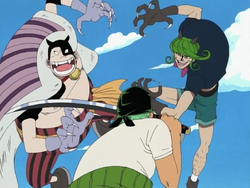 Zoro contro Buchi e Sham