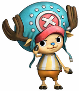 Chopper po przeskoku w One Piece: Pirate Warriors 3.