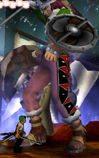 Blyue and Zoro battle it out.