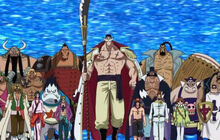 Băng hải tặc râu trắng là một đội tàu cực kỳ đáng sợ và tàn bạo trên thế giới hải tặc One Piece. Với tàu mẹ là \